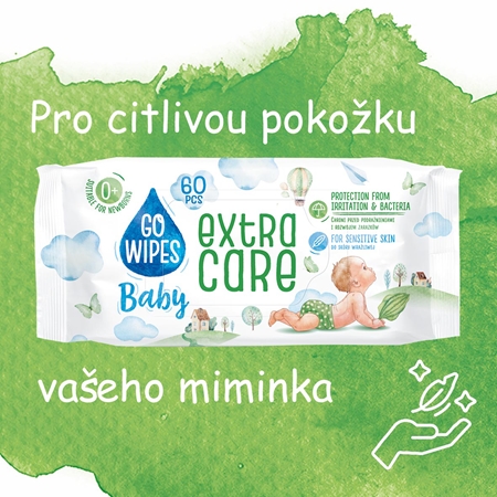 GoWipes Extra Care vlhčené čisticí ubrousky pro děti pro citlivou pokožku