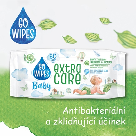 GoWipes Extra Care vlhčené čisticí ubrousky pro děti pro citlivou pokožku