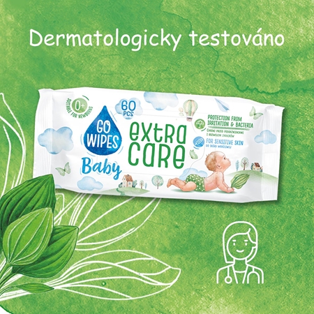 GoWipes Extra Care vlhčené čisticí ubrousky pro děti pro citlivou pokožku