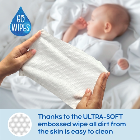 GoWipes Cleanse & Hydrate lingettes douces pour bébé pour peaux sensibles