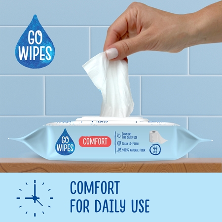 GoWipes Comfort moist toilet tissue for sensitive skin