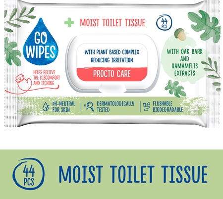 GoWipes Procto Care moist toilet tissue for sensitive skin