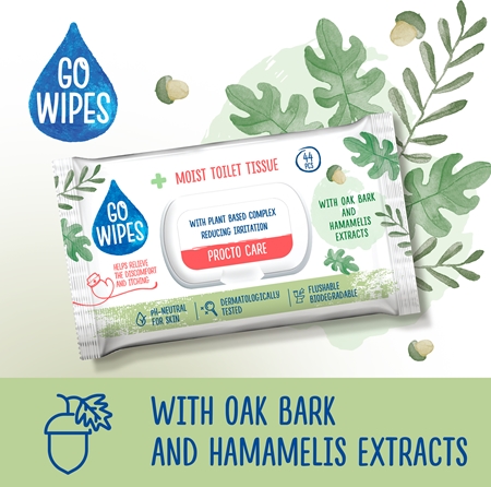 GoWipes Procto Care moist toilet tissue for sensitive skin
