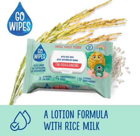 GoWipes For Kids & Juniors moist toilet tissue for sensitive skin
