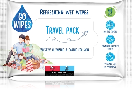 GoWipes Refreshing nedves tisztító törlőkendők kézre