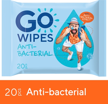 GoWipes Antibacterial Servetele umede cu efect revigorant cu efect antibacterian