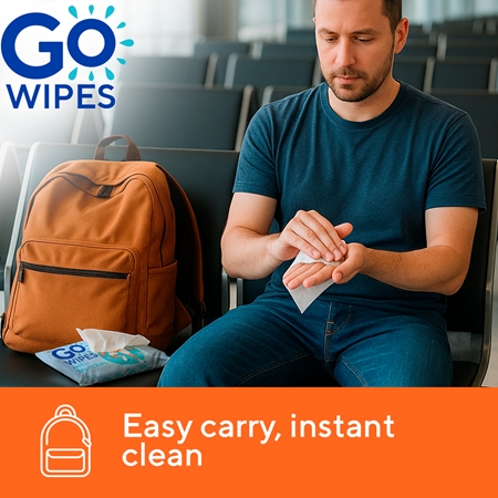 GoWipes Antibacterial Servetele umede cu efect revigorant cu efect antibacterian