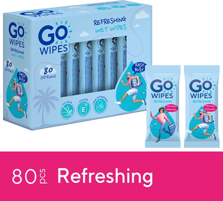 GoWipes Refreshing Wet Wipes Refreshing Wet Wipes for hands