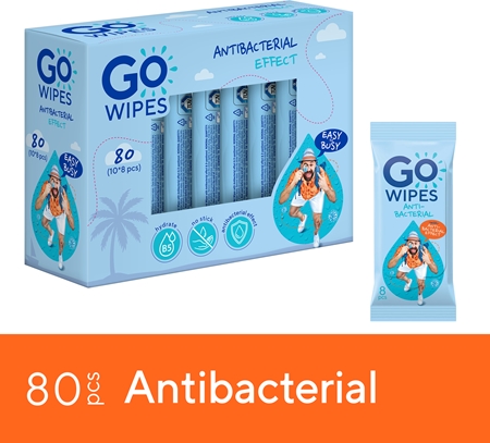 GoWipes Anti-Bacterial Effect erfrischende Feuchttücher mit antibakterieller Wirkung