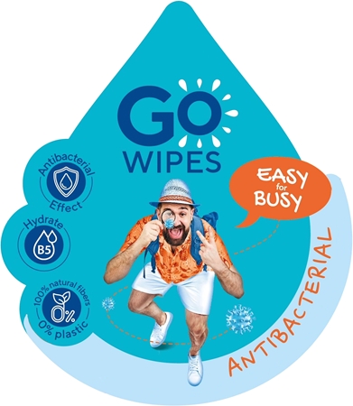 GoWipes Anti-Bacterial Effect erfrischende Feuchttücher mit antibakterieller Wirkung
