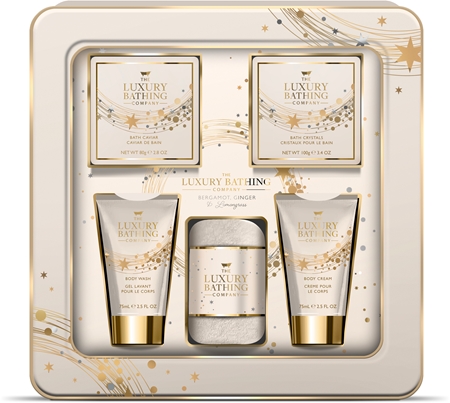 Grace Cole Luxury Bathing Bergamot Ginger & Lemongrass dovanų rinkinys (voniai)
