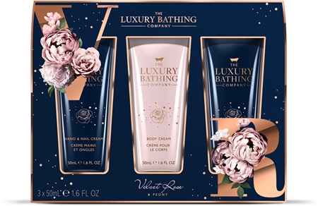 Grace Cole Luxury Bathing Velvet Rose & Peony Presentförpackning (för mjuk och smidig hud)