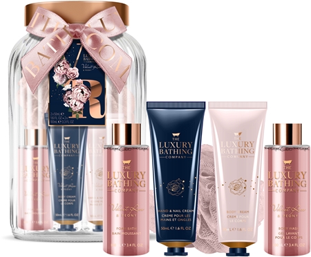 Grace Cole Luxury Bathing Velvet Rose & Peony dárková sada (do koupele)