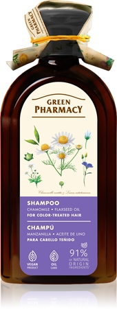 Green Pharmacy Chamomile & Linseed Oil Shampoo грижовен шампоан за боядисана коса