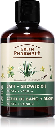 Green Pharmacy Vetiver & Vanilla osvěžující sprchový olej s vanilkou