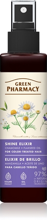 Green Pharmacy Chamomile & Flaxseed oil Elixir bezoplachový elixír pro barvené vlasy