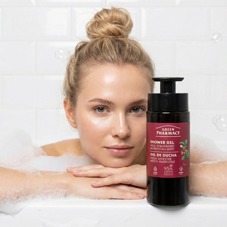 Green Pharmacy Wild Strawberry & Moroccan Mint Oil Gel douche