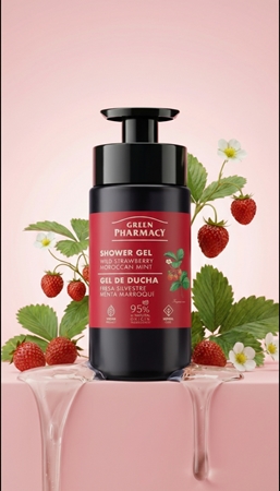Green Pharmacy Wild Strawberry & Moroccan Mint Oil Gel douche