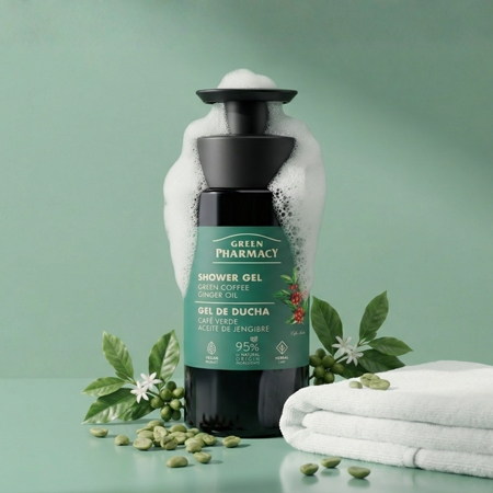 Green Pharmacy Green Coffee & Ginger Oil dušo želė