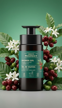 Green Pharmacy Green Coffee & Ginger Oil dušo želė