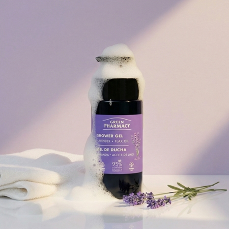 Green Pharmacy Lavender & Flax Oil Gel douche