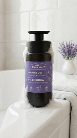 Green Pharmacy Lavender & Flax Oil Gel douche