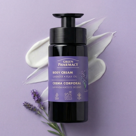 Green Pharmacy Lavender & Flax Oil Crème pour le corps