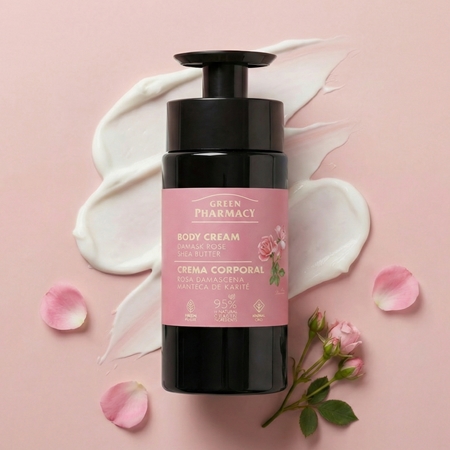 Green Pharmacy Damask Rose & Shea Butter kūno kremas