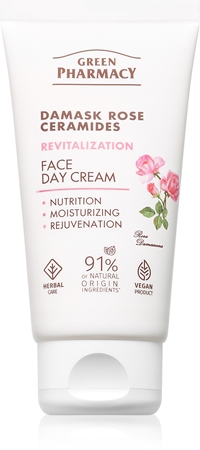 Green Pharmacy Damask Rose & Ceramides Face Cream creme diário de rosto com nutrição intensiva