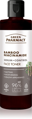 Green Pharmacy Bamboo & Niacinamide Face Toner tónico activo para pieles grasas