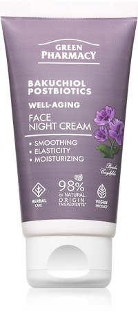 Green Pharmacy Bakuchiol & Postbiotics Night Face Cream hydratační noční krém proti vráskám