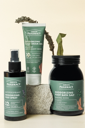 Green Pharmacy Foot Care Deodorizing Foot Cream-Gel Against Unpleasant Odor Gel Cream for legs