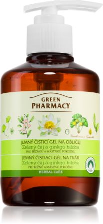 Green Pharmacy Face Care Green Tea sanftes Reinigungsgel für fettige und Mischhaut