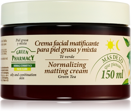 Green Pharmacy Green Tea Face Cream crème matifiante pour peaux grasses et mixtes