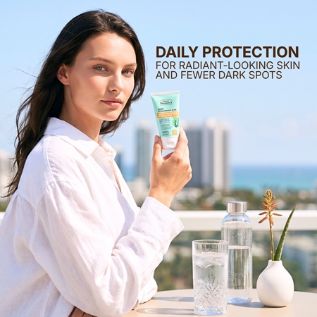 Green Pharmacy Aloe & Hyaluronic Acid lekki krem na dzień SPF 50