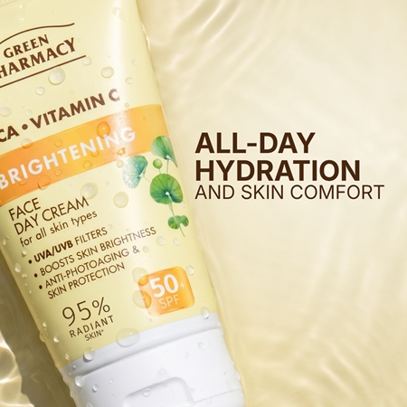 Green Pharmacy Cica + Vitamin C rozjaśniający krem na dzień SPF 50+