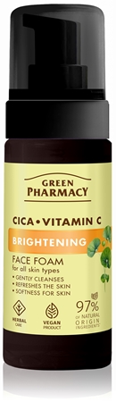 Green Pharmacy Cica + Vitamin C rozjaśniająca pianka oczyszczająca