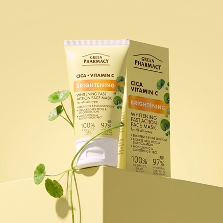 Green Pharmacy Cica + Vitamin C maseczka rozjaśniająca do twarzy