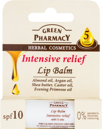 Green Pharmacy Lip Care baume à lèvres hydratant intense SPF 10