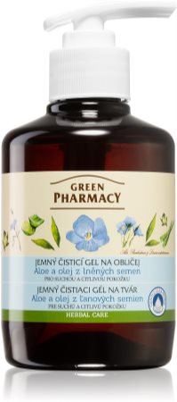 Green Pharmacy Face Care Aloe gel limpiador suave para pieles sensibles y secas
