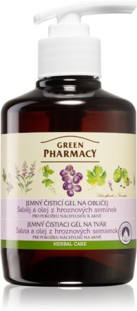 Green Pharmacy Face Care Sage Gel de limpeza suave para a pele propensa a irritação