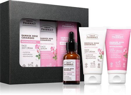 Green Pharmacy Damask Rose & Ceramides Set Gift Set for flawless skin