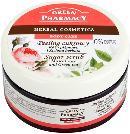 Green Pharmacy Body Care Muscat Rose & Green Tea захарен пилинг