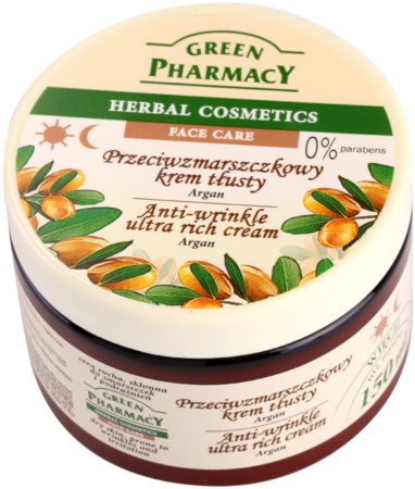 Green Pharmacy Face Care Argan creme antirrugas nutritivo para pele seca