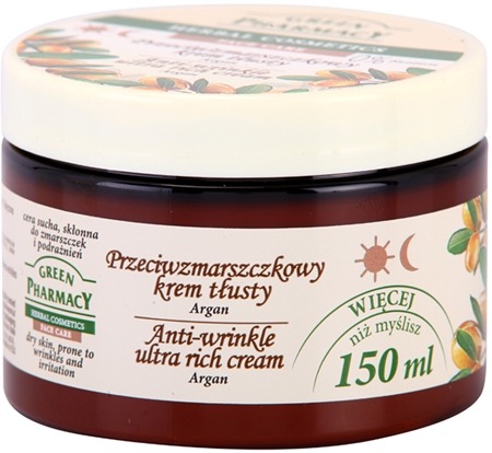 Green Pharmacy Argan Face Cream crème nourrissante anti-rides pour peaux sèches