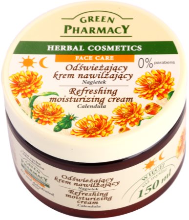 Green Pharmacy Face Care Calendula creme hidratante refrescante para pele  seca desidratada 