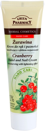 Green Pharmacy Hand Care Cranberry crème hydratante mains et ongles effet illuminateur
