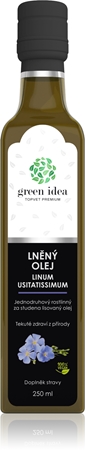 Green Idea Ľanový olej za studena lisovaný olej