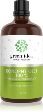 Green Idea  Topvet Premium Konopný olej 100% huile pour peaux sèches à atopiques