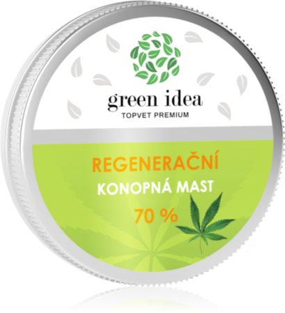 Green Idea  Regenerative hemp ointment 70% regeneruojamoji ir raminamoji priežiūros priemonė